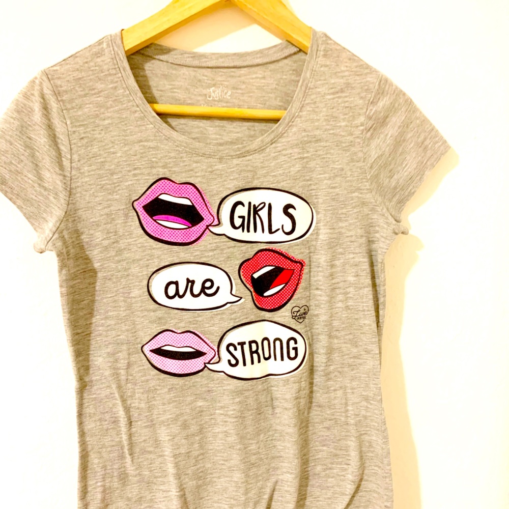 2x$10🎉Justice Girls Gray Girls Tee Size 16